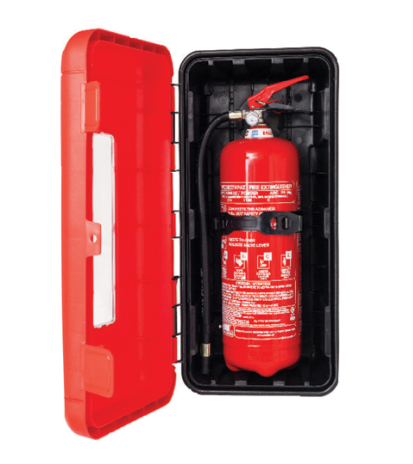 Θήκη πυρ/ρα 6kg Κόκκινη Πλαστική με Παραθυράκια